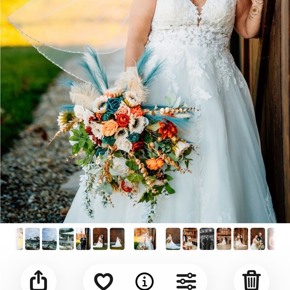 Chic White Lace Bridal Gown